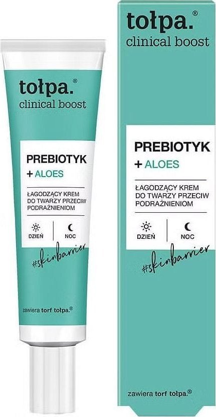 Tołpa Clinical Boost - Prebiotyk + Aloes - Łagodzący krem do twarzy przeciw podrażnieniom 40ml