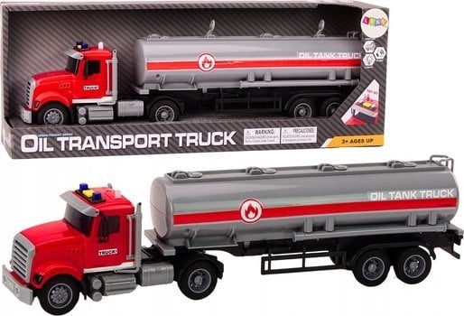 LeanToys Ciężarówka Tir Cysterna Światła Dźwięki Napęd Czerwony