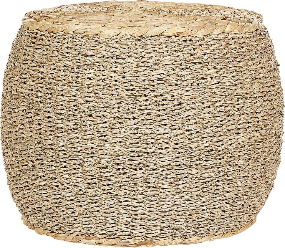 Beliani Puf pleciony 40 cm jasny HAIPHONG