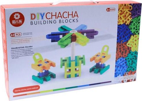 Askato Klocki drabinki - 62 elementy w pudełku