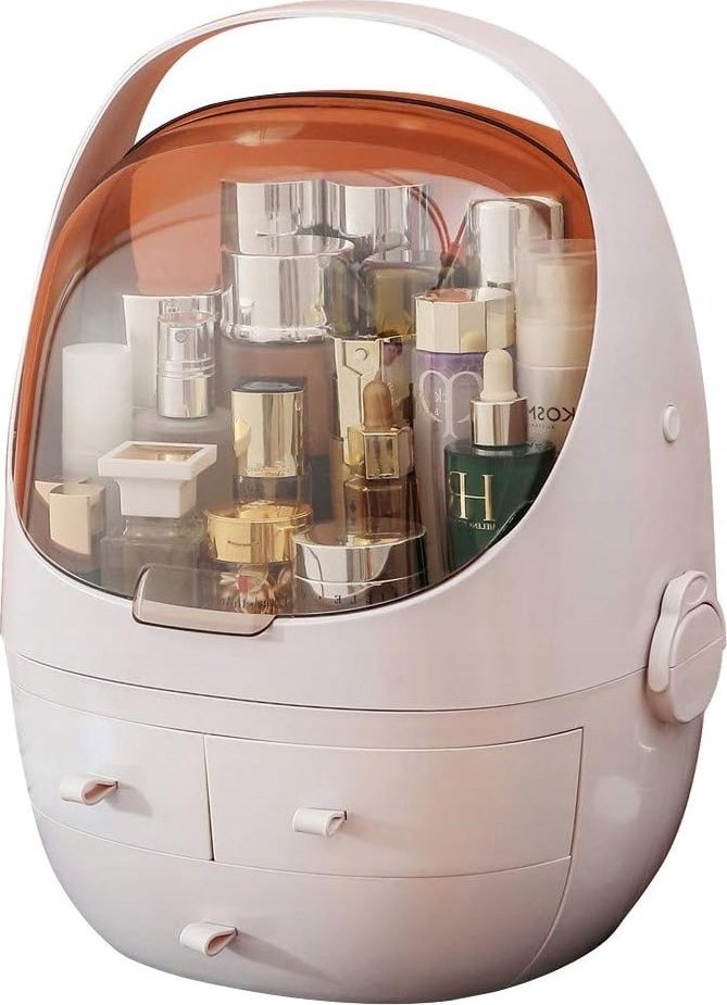 SZKATUŁKA ORGANIZER SZAFKA KUFEREK NA KOSMETYKI BECZUŁKA RÓŻOWA F14