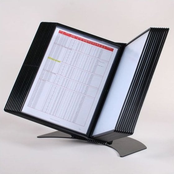 Stickn Registersystem A4 Easymount t/20 kieszenie czarny model biurkowy excl. kieszenie