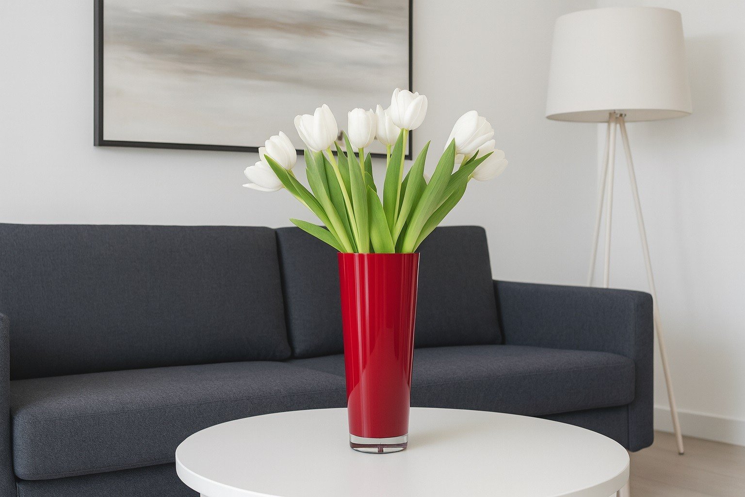 Wazon szklany 38 cm czerwony Asa Glass