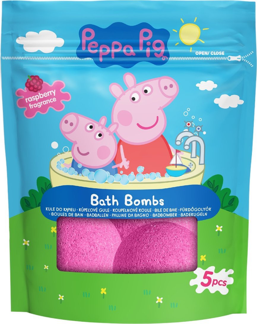 Kids Świnka Peppa Kule do kąpieli Raspberry 50g
