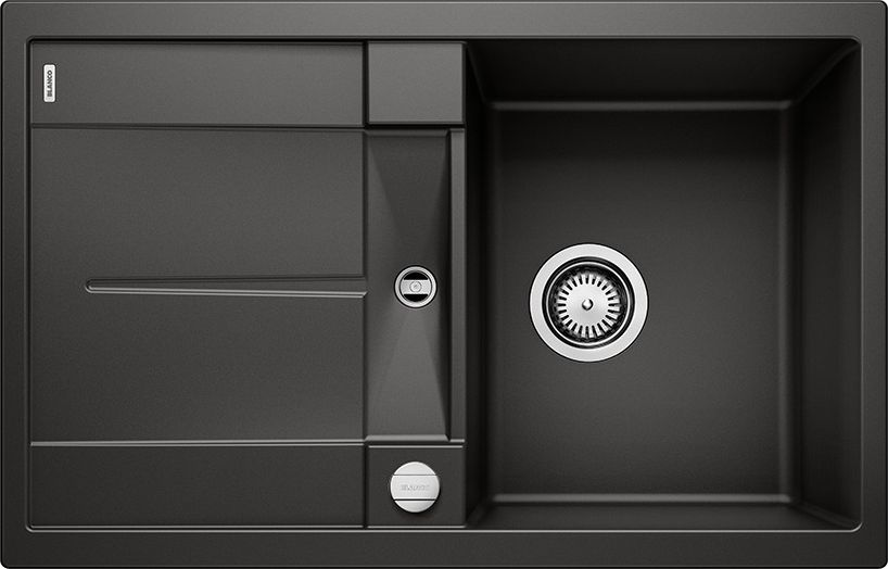 Zlewozmywak Blanco Metra 45 S Silgranit czarny z korkiem automatycznym (525914)