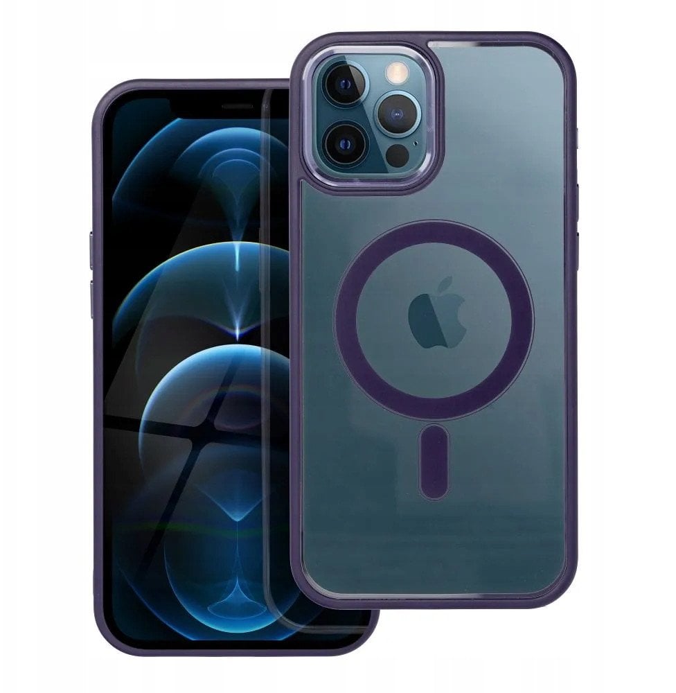 Futerał COLOR EDGE MAG COVER kompatybilny z MagSafe do IPHONE 12 Pro Max fioletowy