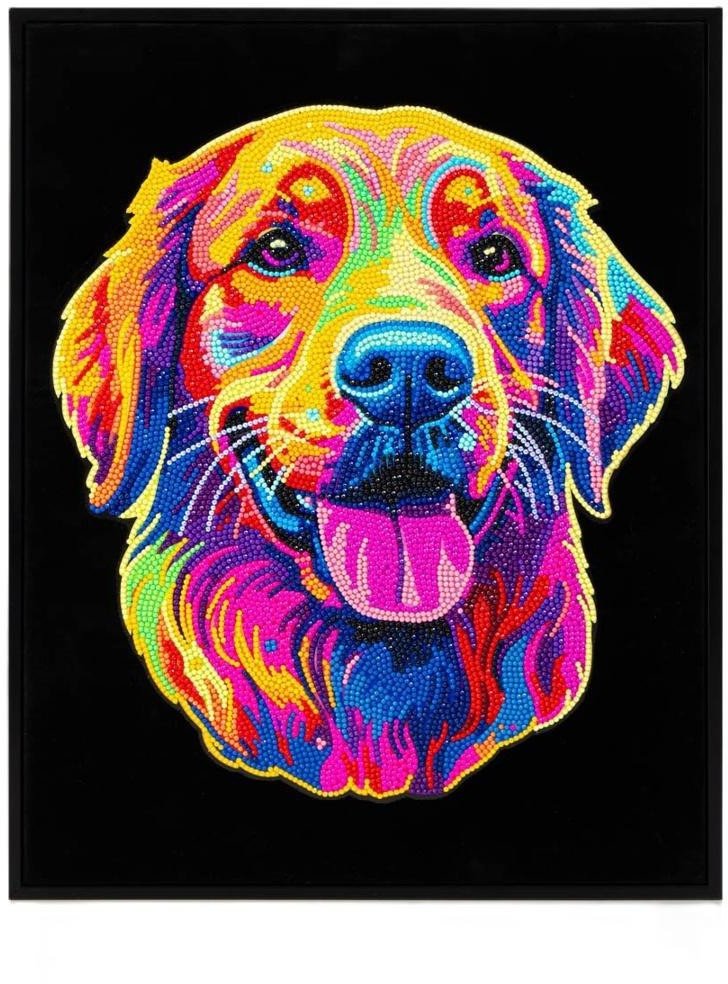 Diamond Dotz - Adults Flocked Neon Golden Retrieve