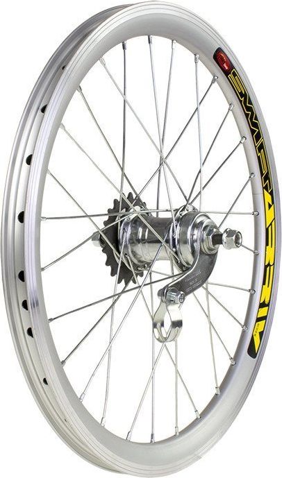 XMX Koło tylne 20 obręcz stożkowa, piasta samohamowna, srebrna Uniwersalny