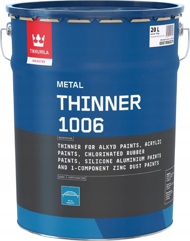 PPG Tikkurila Thinner 1006 rozcieńczalnik do farb alkidowych 20L