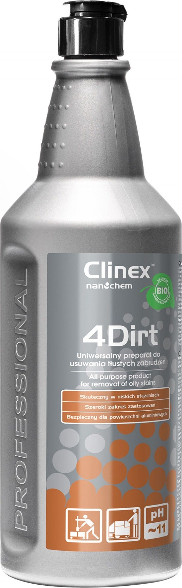 Clinex Preparat 4Dirt do usuwania tłustych zabrudzeń 1 L
