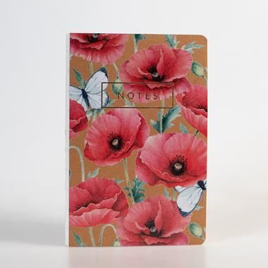 Greenmink Notes Kwiaty Polskie Maki KPL5