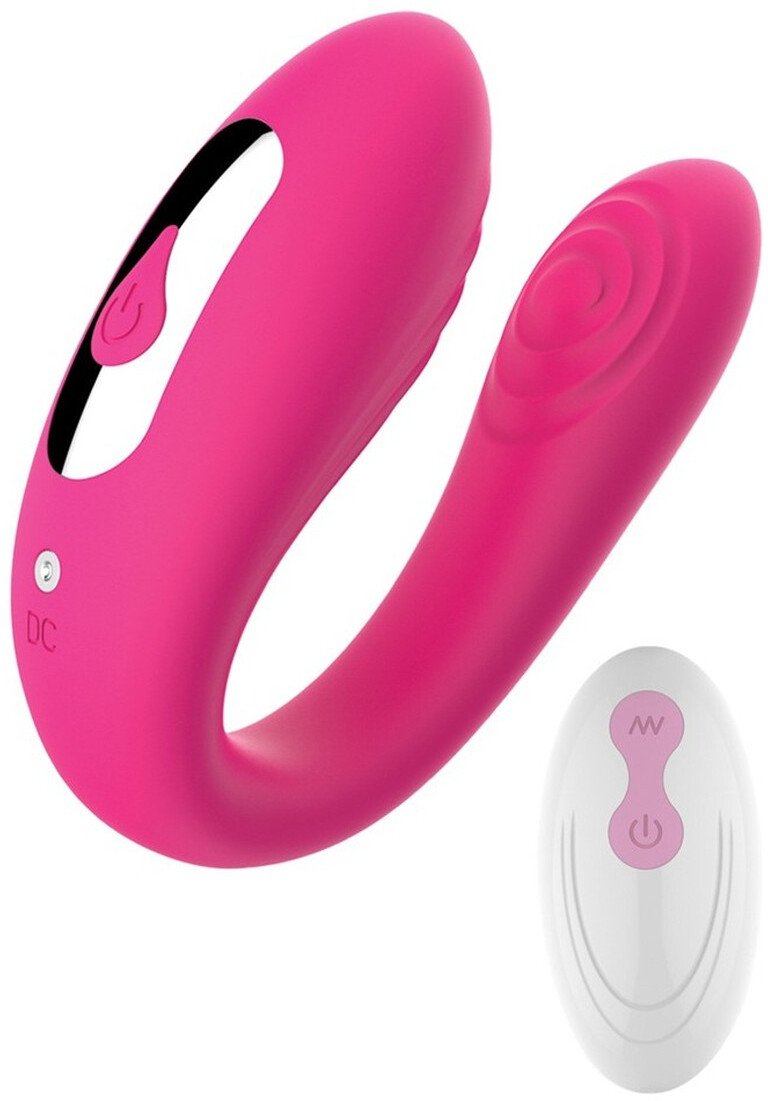 B-Series Magic Dual vibrator podwójny masażer dla par z pilotem pink