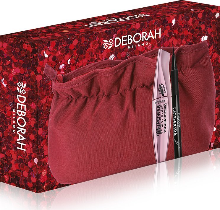 Deborah Set Deborah: 24H Extra, Gel Pencil Eyeliner, Black, 1.5 g + My Power, Waterproof, Volumizing, Mascara, Black, 14 ml For Women