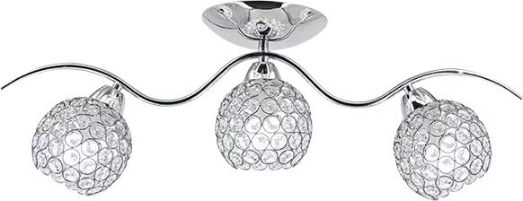 Lampa sufitowa Mdeco Sufitowa lampa glamour ELM8707/3 8C crystals do holu chrom