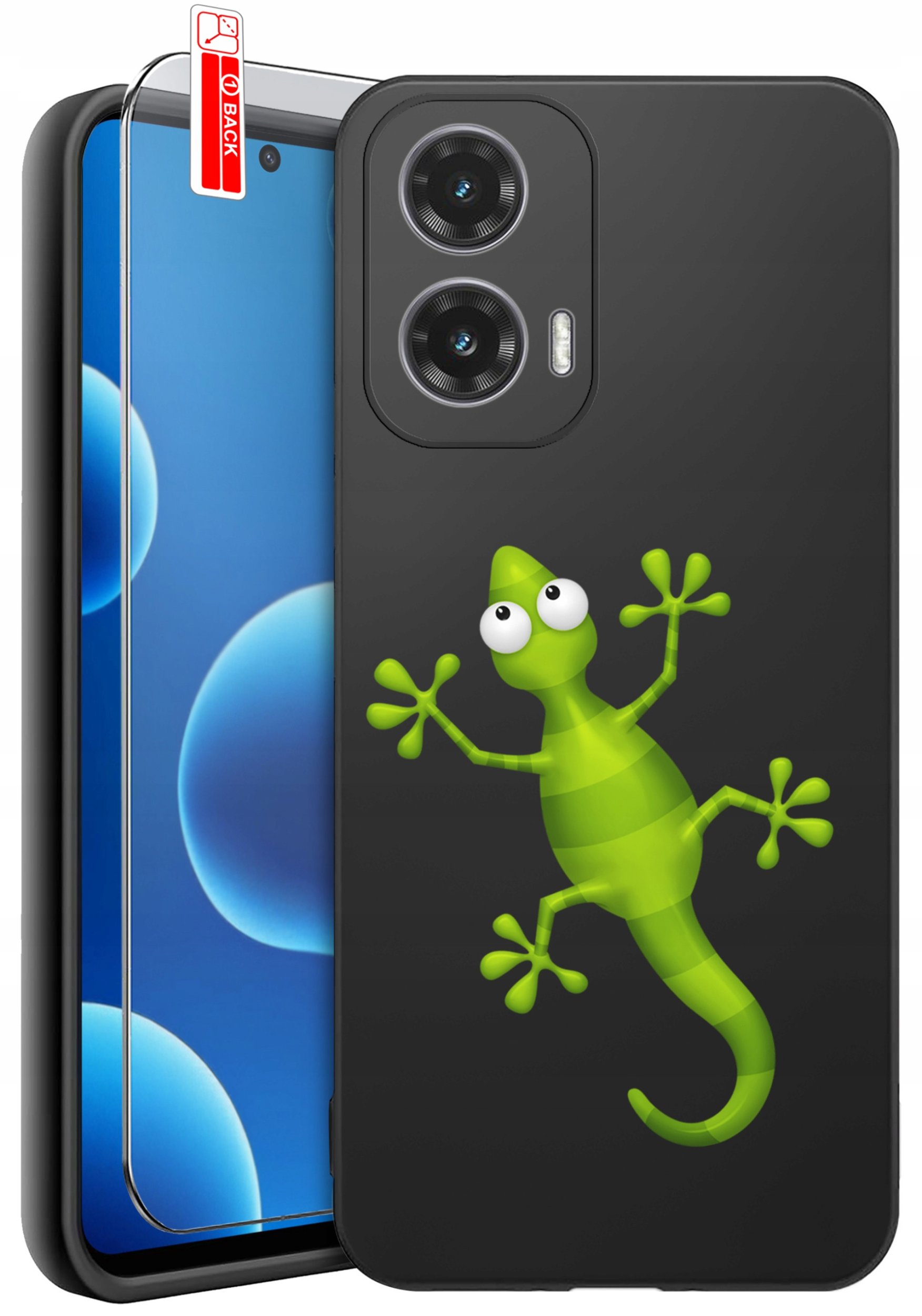 ETUI do Motorola Moto G45 5G | WZORY | SILIKONOWE MATT CASE + SZKŁO 9H