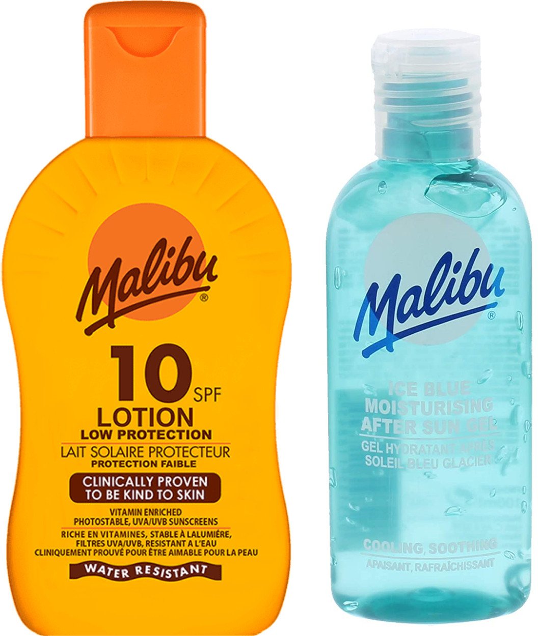 Malibu SPF10 Ochronny Balsam 200ml + Żel Po Opalaniu 100ml