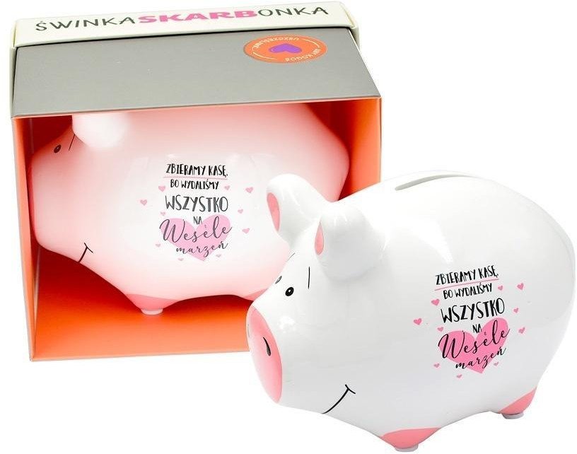 KUKARTKA Skarbonka mała świnka Zbieramy kasę