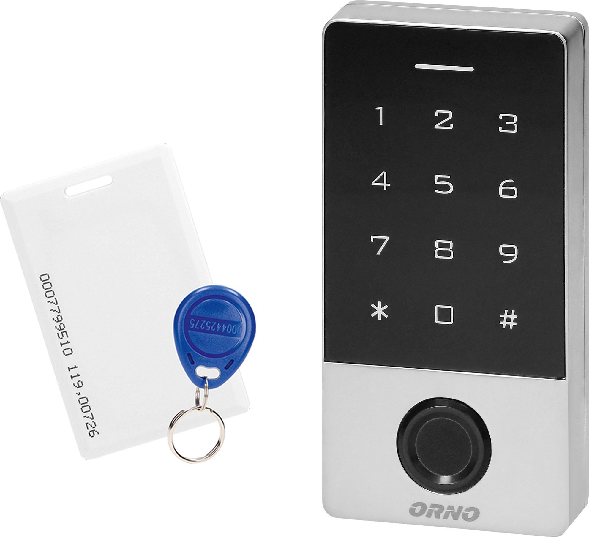 Orno Zamek szyfrowy dotykowy z czytnikiem kart i breloków zbliżeniowych IP68, 2 przekaźniki 3A