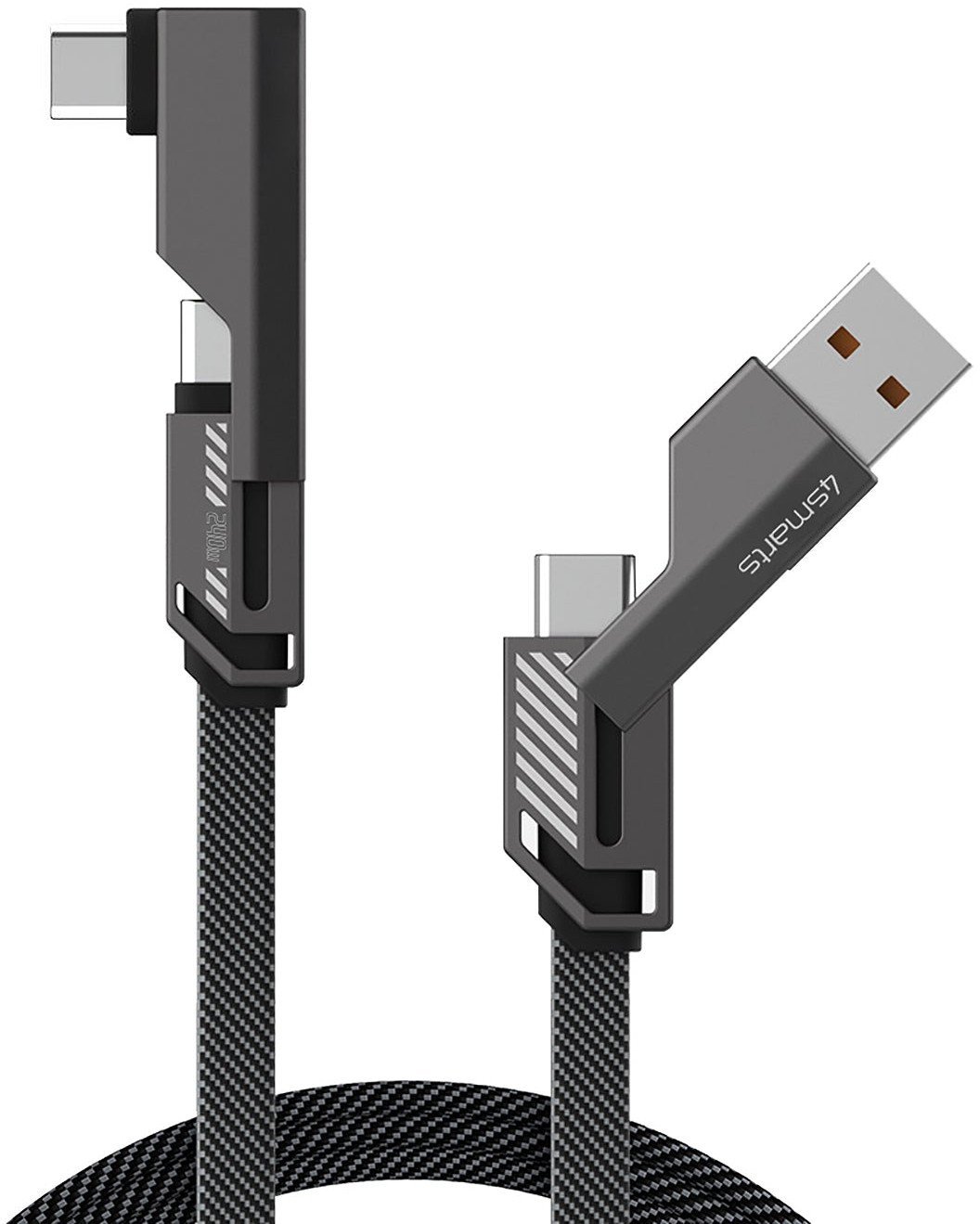 Kabel USB 4smarts USB-A - USB-C 1.5 m Grafitowy (541457)