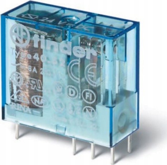 Finder Przekaźnik miniaturowy 2P 8A 24V DC, styk AgNi+Au 40.52.9.024.5000