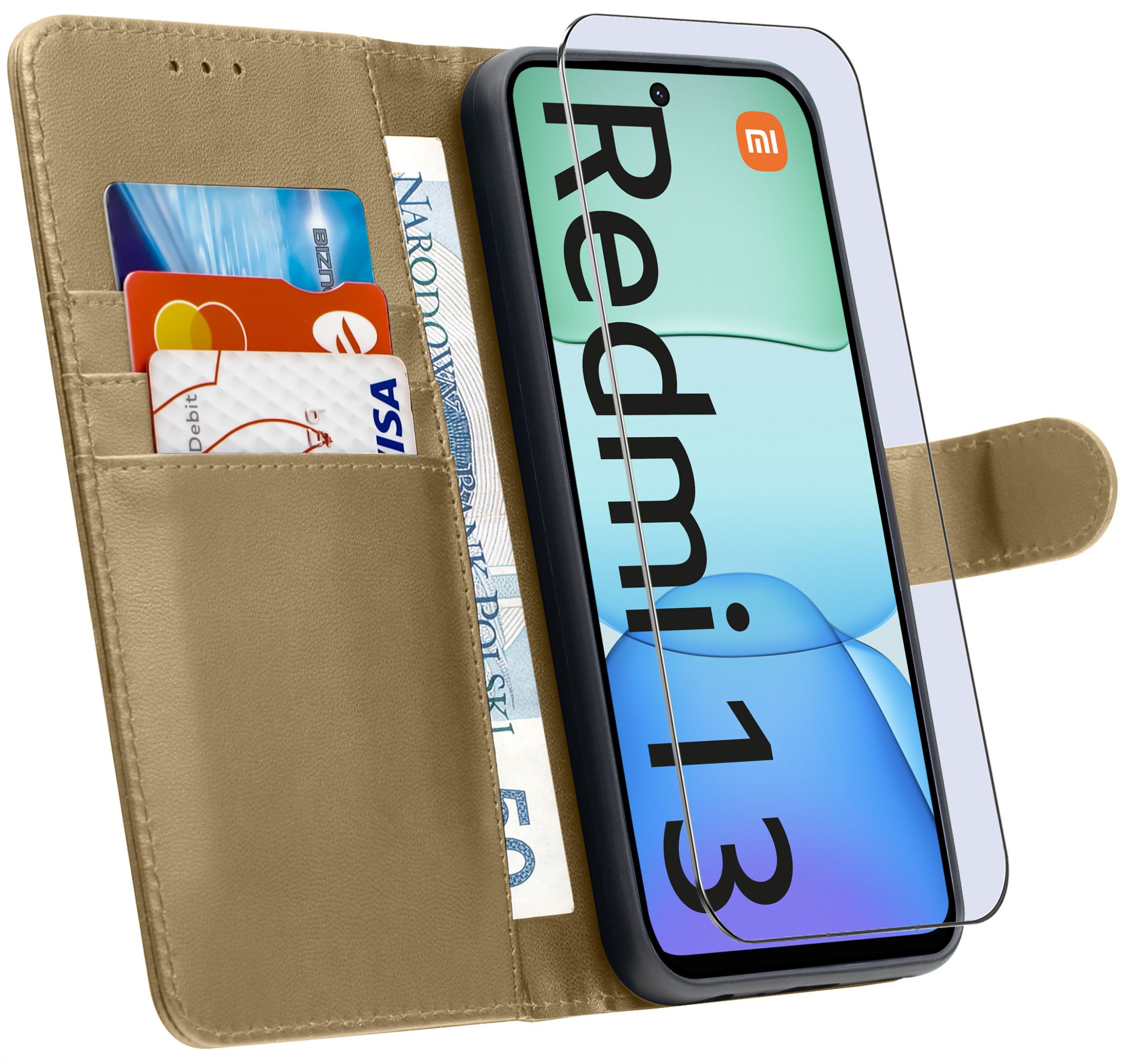ETUI do Xiaomi Redmi 13 4G |SKÓRZANE PORTFEL BOOK TOKRA CASE CLASSIC +SZKŁO