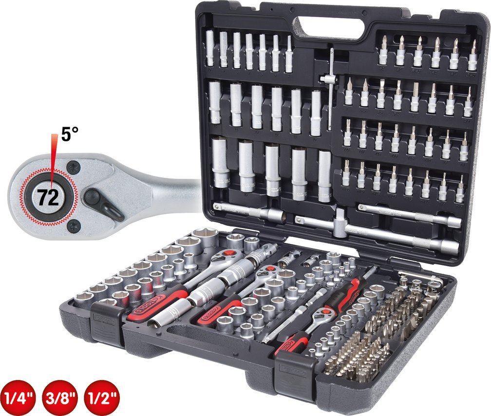 KS Tools KS Tools 1/4 +3/8 +1/2 Socket Wrench-Set 195-pieces