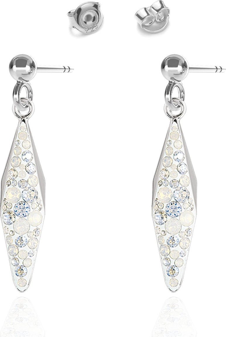 Radziszewska Jewellery Kolczyki do ślubu wieczorowe z kryształami srebro DEDYKACJA GRATIS