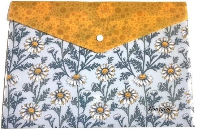 Fresh Teczka A4+ plastikowa z klipsem Stokrotki