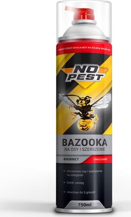 NO PEST Środek na Osy i Szerszenie 750ml Spray Formuła Aerozol Oprysk Preparat na Osy Szerszenie Gniazda Os