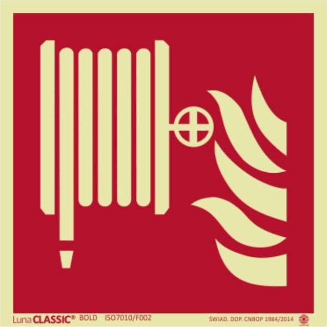 Bopl F002 - Znak ochrony PPOŻ. Hydrant wewnętrzny - samoprzylepny