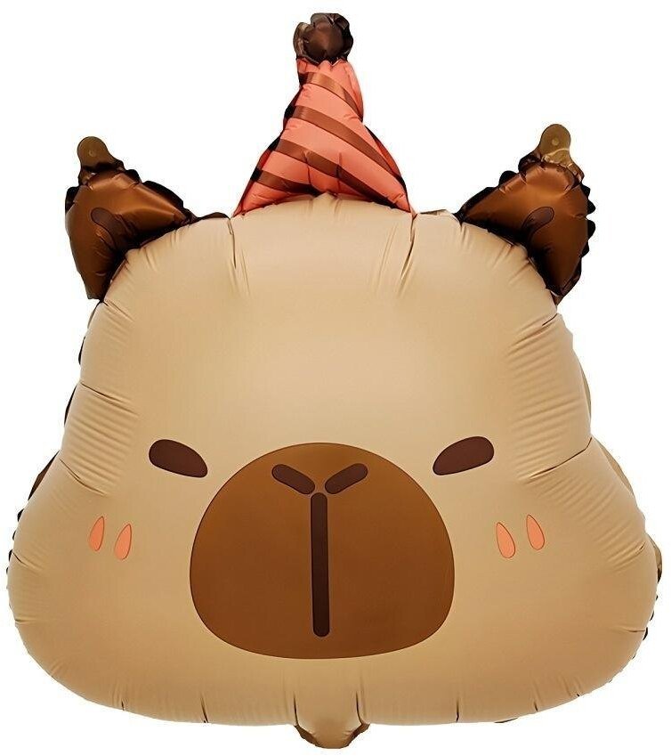 GoDan Balon foliowy Kapibara na urodziny, głowa 48x38cm