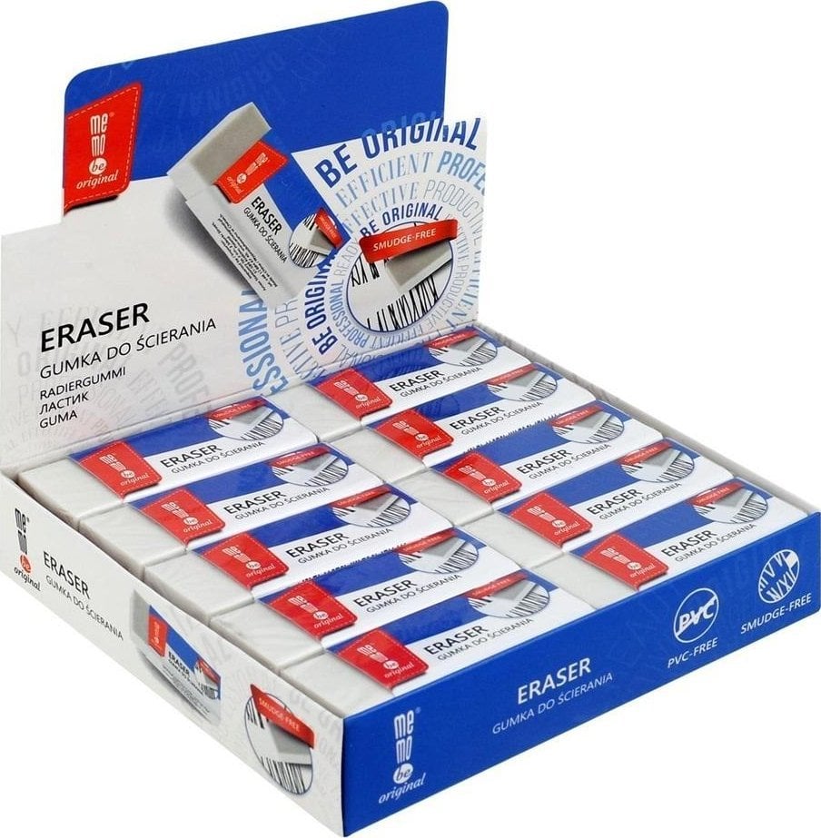 Gumka do mazania biurowa biała (20szt) MemoBe