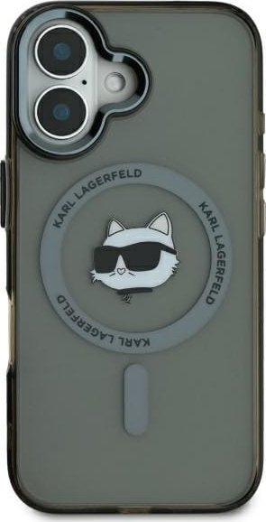 Karl Lagerfeld Karl Lagerfeld KLHMP16XHLSCHK iPhone 16 Pro Max 6.9" czarny/black hardcase IML Metal Choupette Head MagSafe