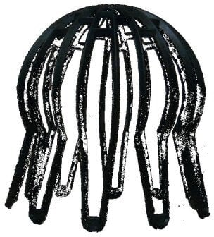 Głowica kominowa starr ze stali (komplet), Kolor czarny, UV stabil. 80