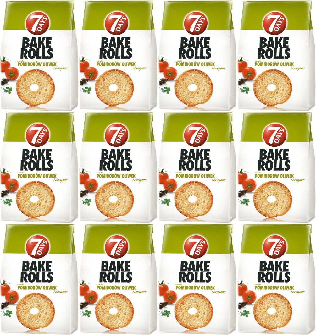Bake Rools Chrupiące pieczywo o smaku pomidorów 150 g x 12 sztuk