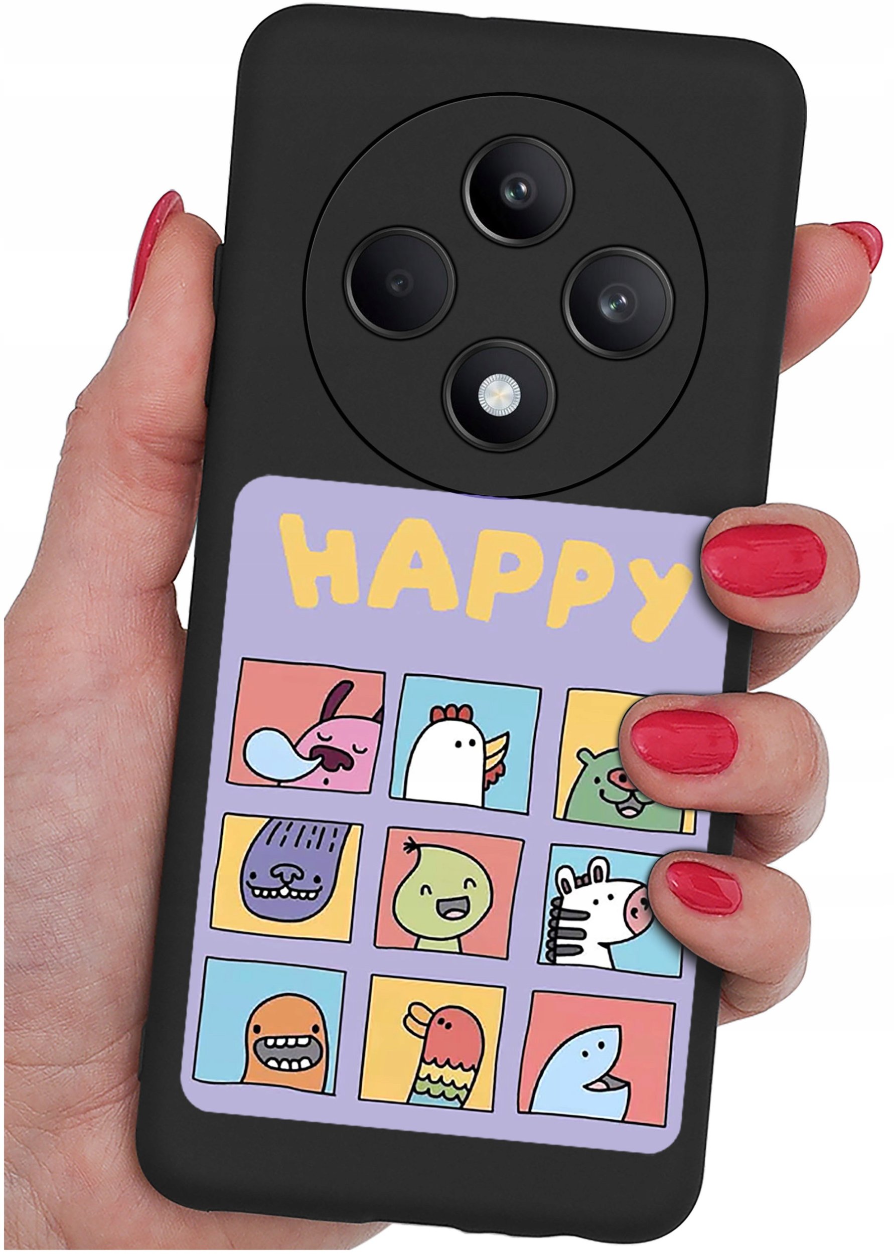 Etui do Oppo Reno 12 F 5G | 12 FS 5G WZORY |SILIKONOWE MATT CASE + SZKŁO 9H