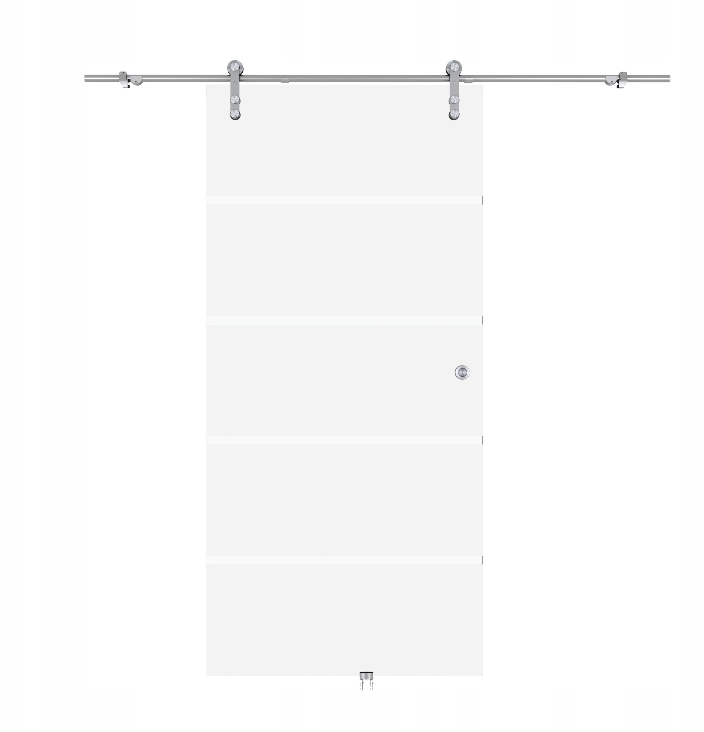 Drzwi wewnętrzne przesuwne szklane z prowadnicą 90 komplet STN-95