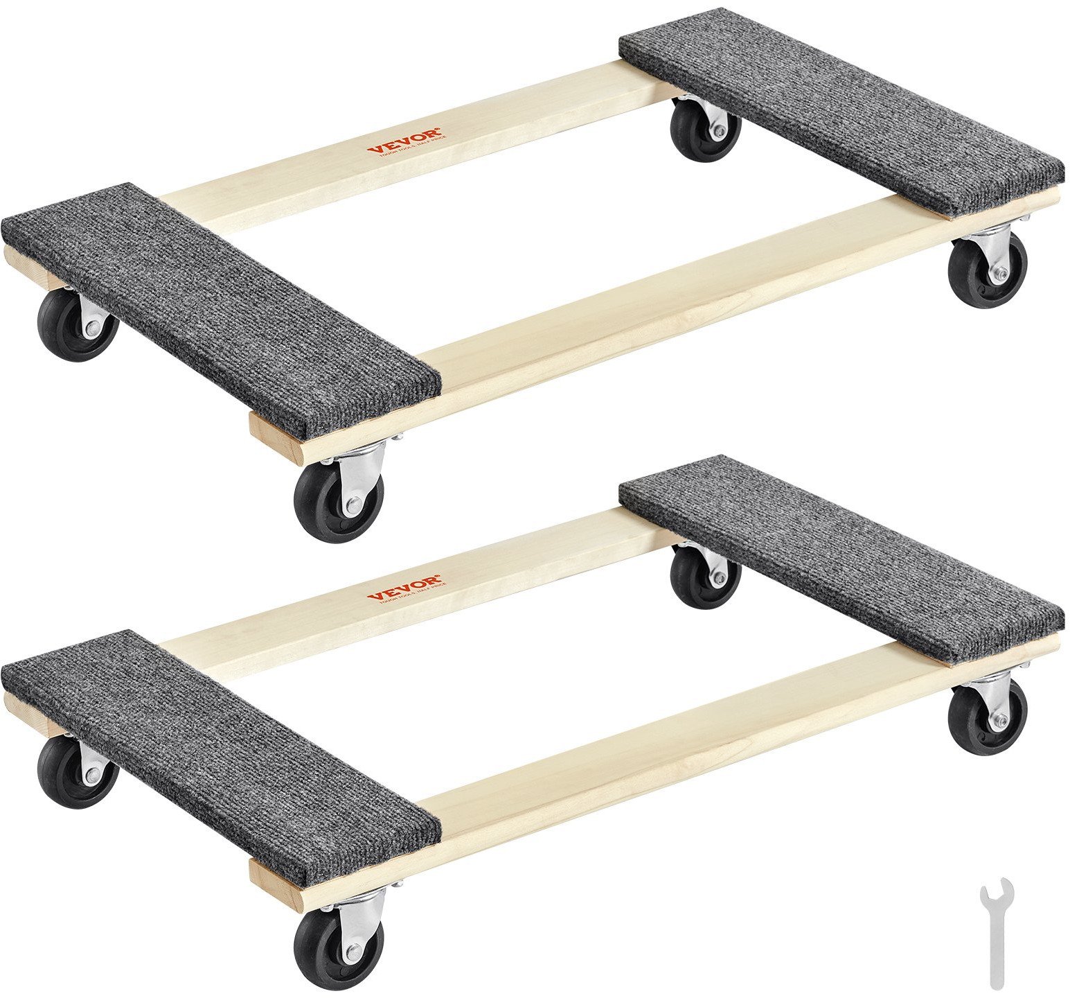 Wózek Meblowy Drewniany 2 Sztuki