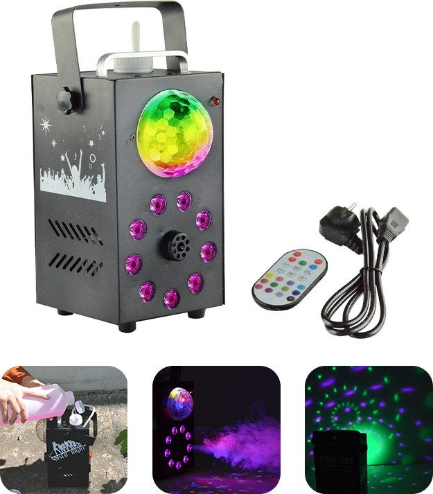 Wytwornica dymu z efektem LED i Jelly Ball SATURN one size