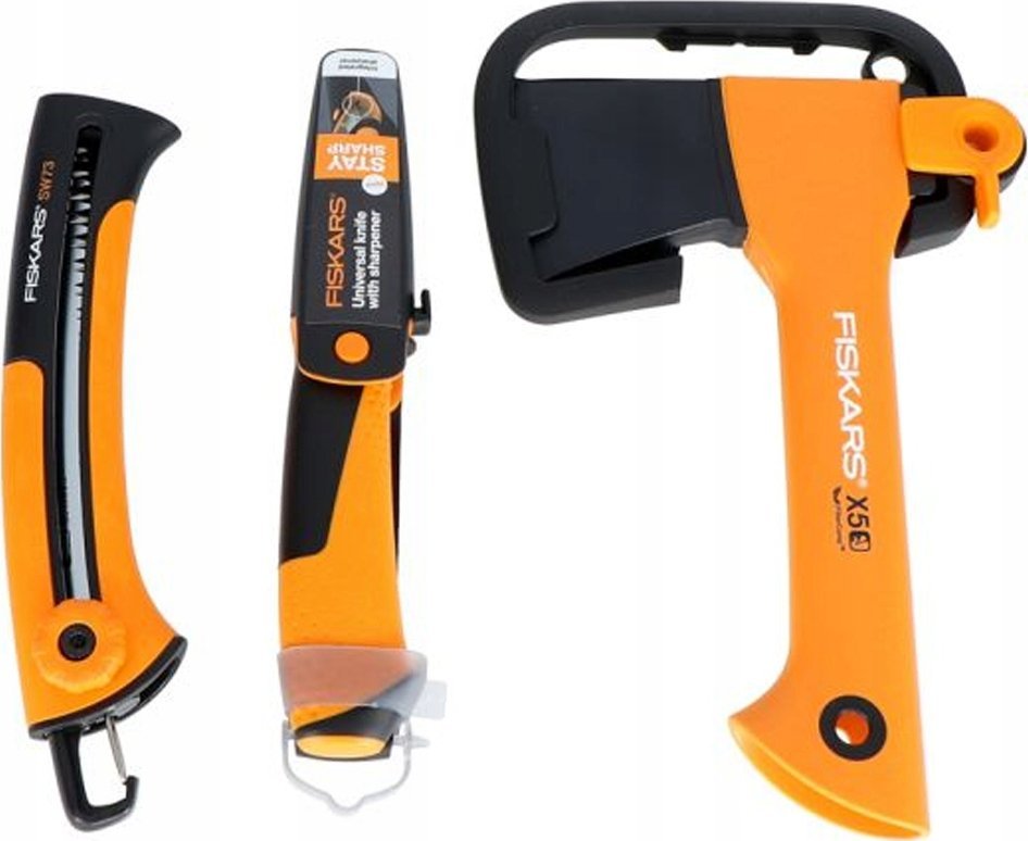 Fiskars Zestaw kempingowy - Siekiera + Nóż + Piła