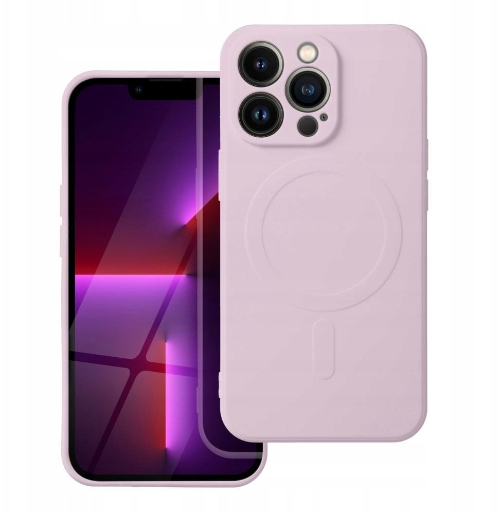 Futerał SILICONE MAG COVER kompatybilny z MagSafe do SAMSUNG S25 Ultra różowy