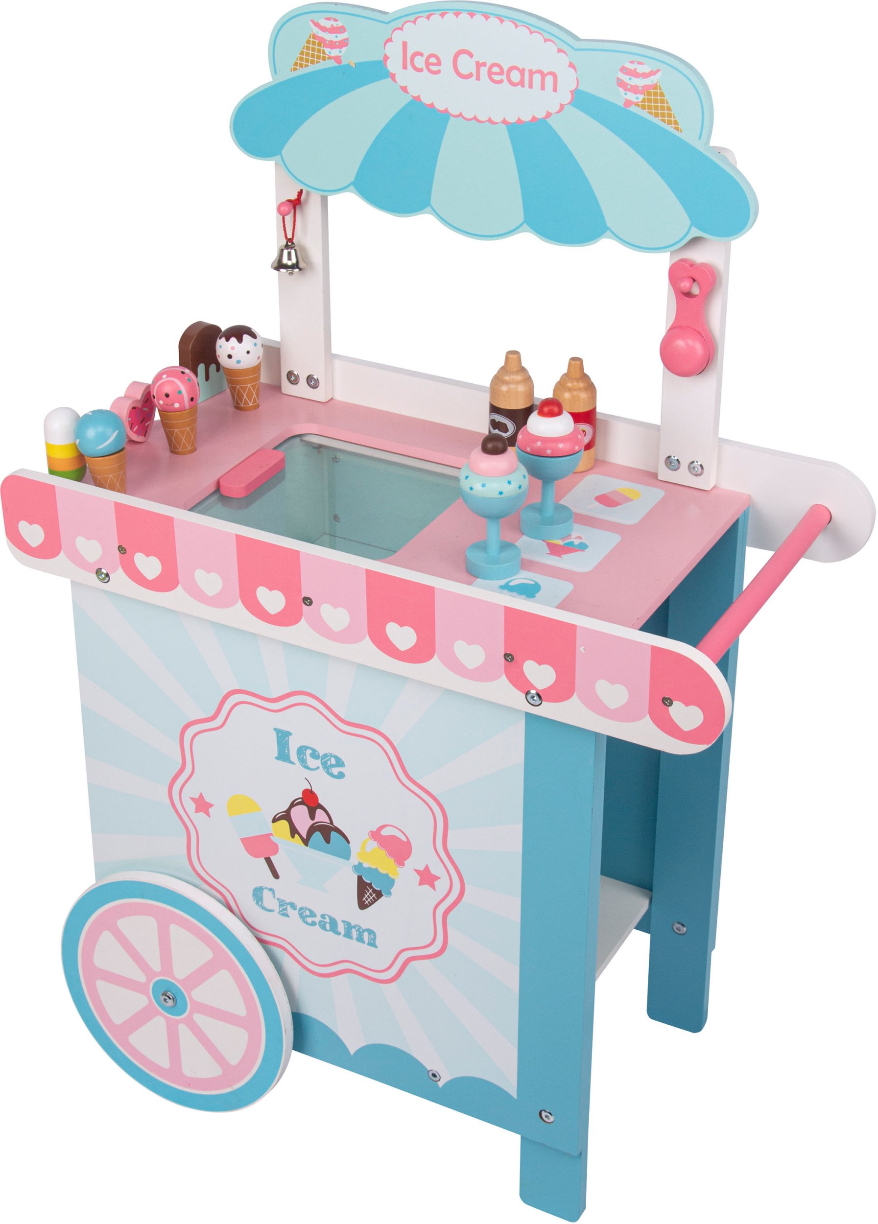 Drewniana lodziarnia Sklepik na kółkach