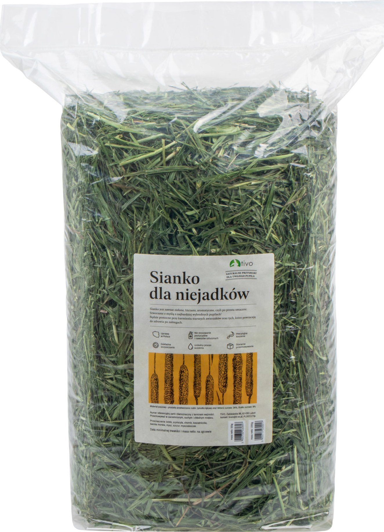 Tivo Sianko dla Niejadków 1kg siano dla królików i gryzoni