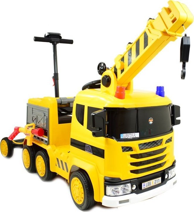 Import SUPER-TOYS OLBRZYMI DŹWIG NA AKUMULATOR Z PODESTEM DLA RODZICA , PILOT, RĄCZKA/LBB211