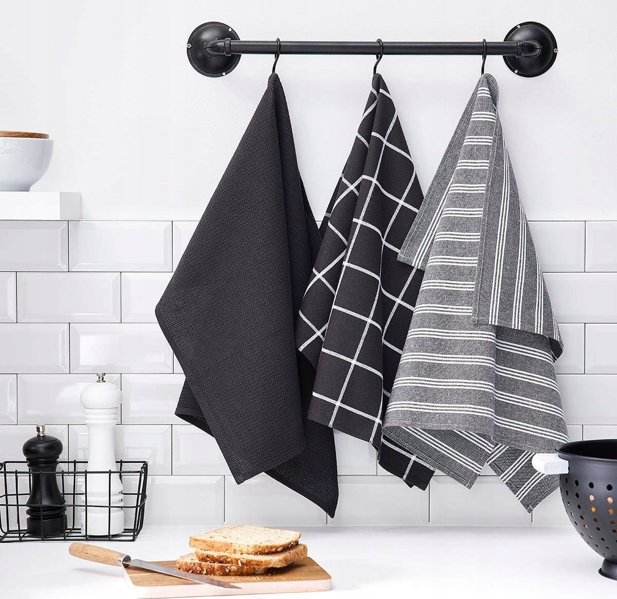 TODAY Ściereczki kuchenne bawełniane Uni, 3 sztuki, 50 x 70 cm