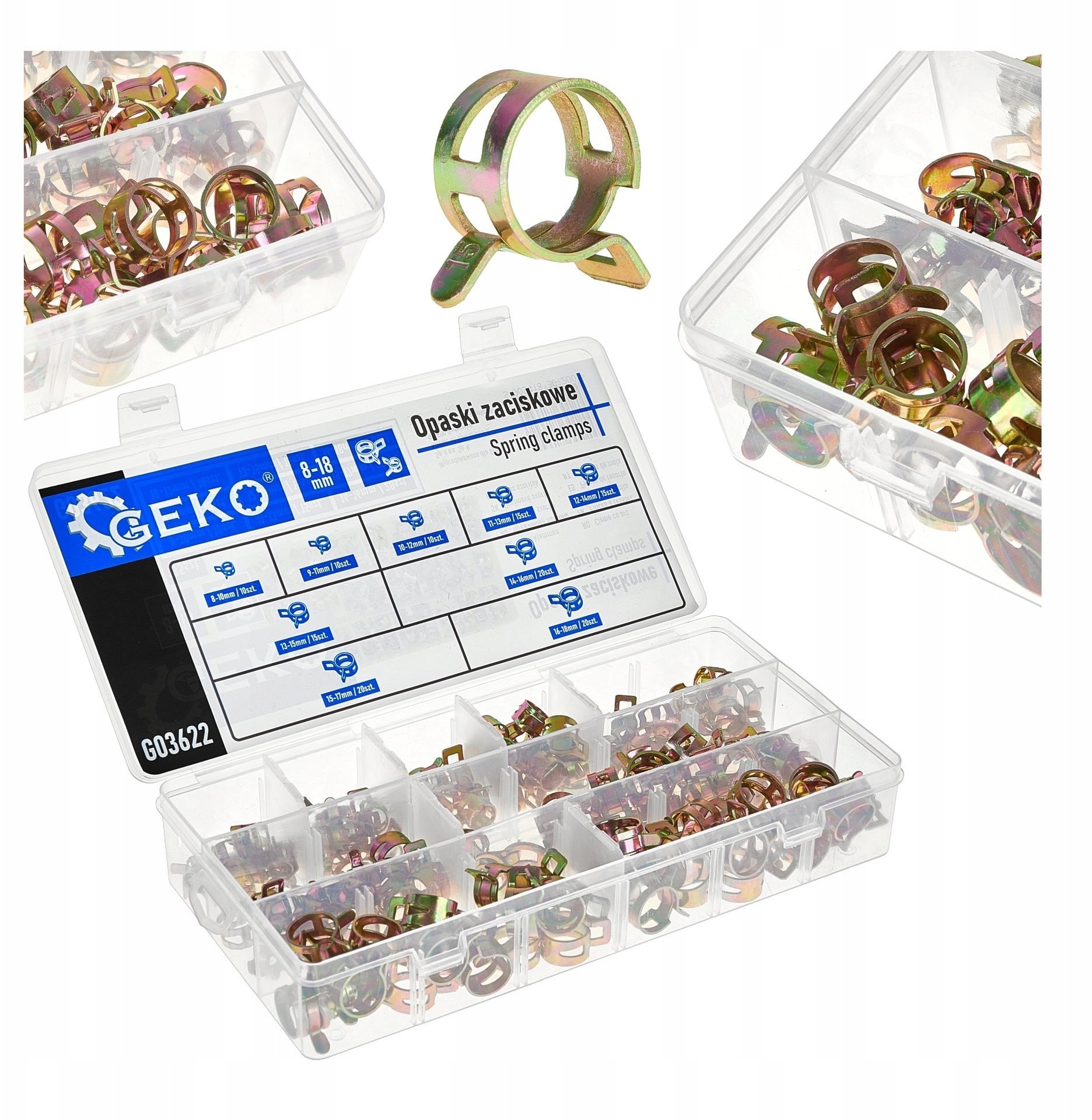 Geko Opaski zaciskowe 8-18mm 135el. (25)