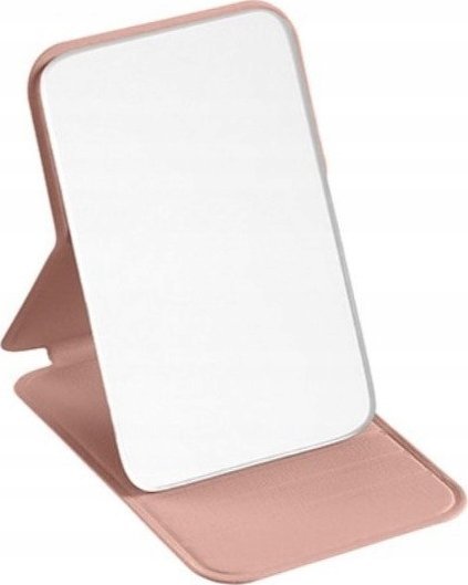 Ecarla Lusterko kosmetyczne z ekoskóry l17r różowe