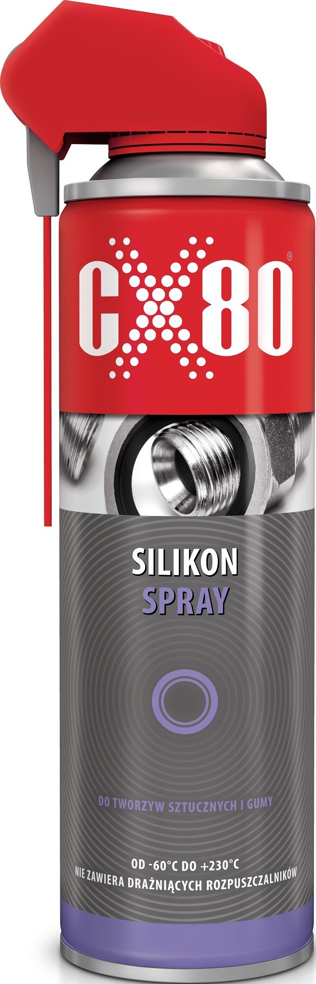 CX80 SILKON DO TWORZYW SZTUCZNYCH I GUMY DUO SPRAY NSF H1 500ML