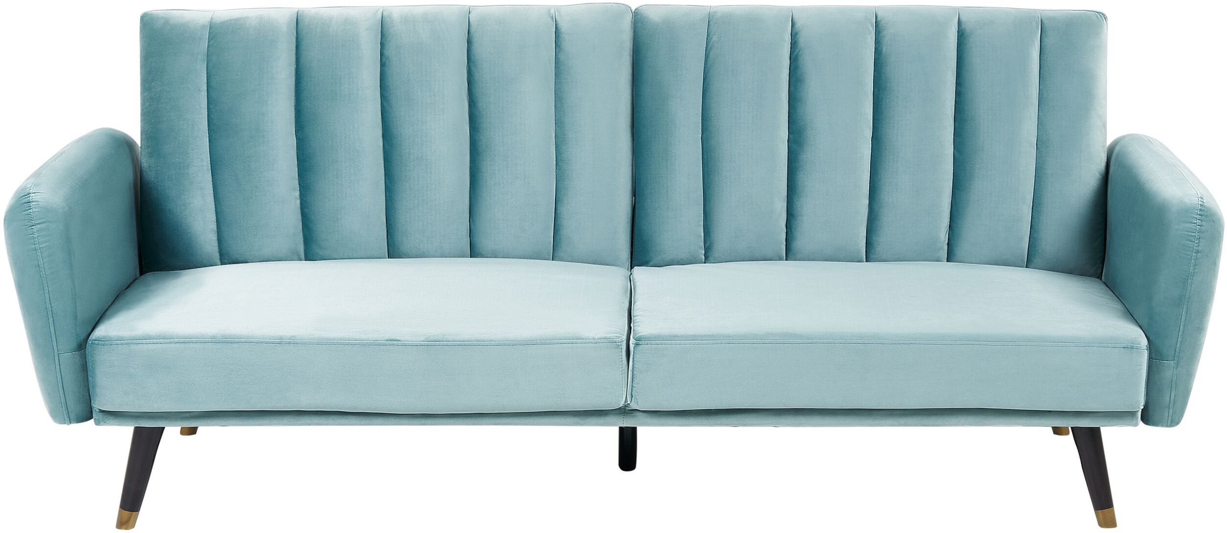 Sofa rozkładana welurowa jasnoniebieska VIMMERBY