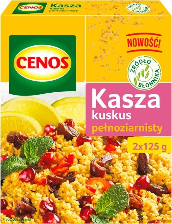 Cenos Kasza kuskus pełnoziarnisty 2 x 125 g Cenos